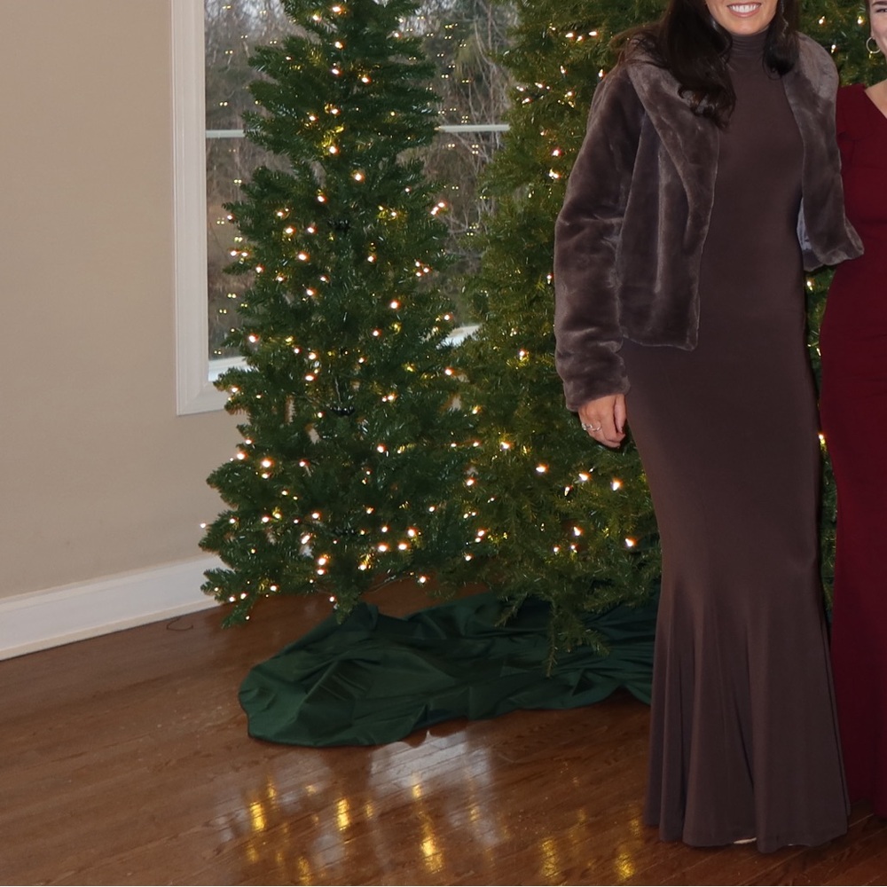 Norma Kamali Brown Halter Maxi Dress - Picture 11 of 11